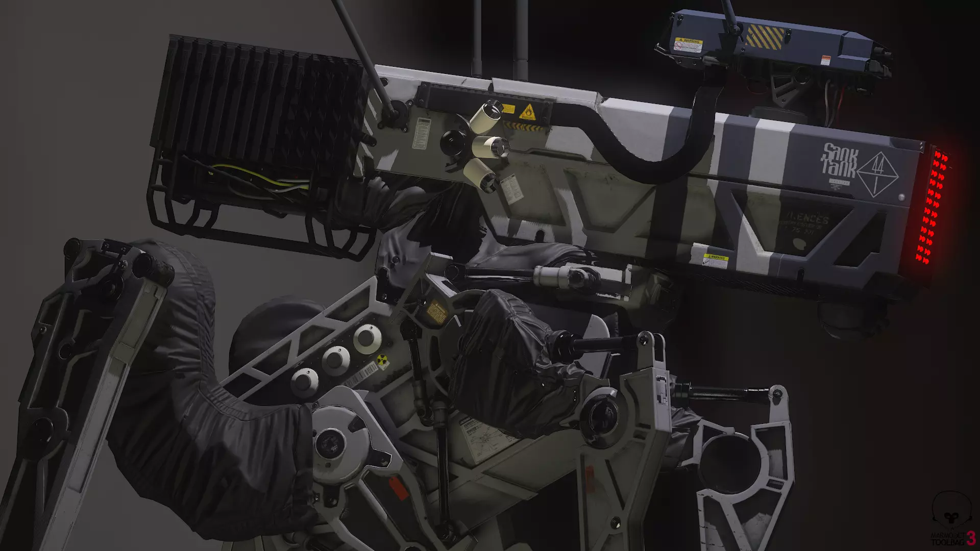 Keloid - Mecha War Head Robot 3D model_0