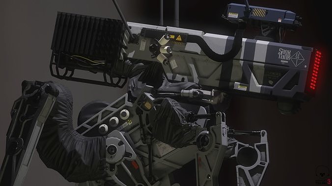 Keloid - Mecha War Head Robot 3D model
