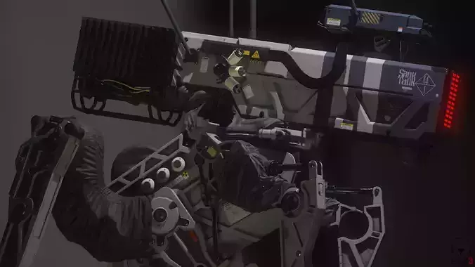 Keloid - Mecha War Head Robot 3D model