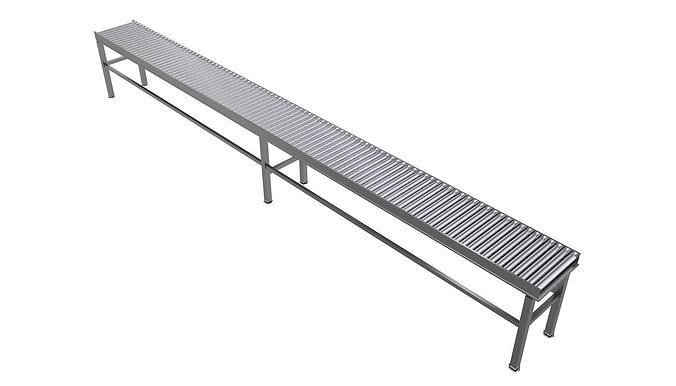 Roller Conveyor Low-poly 3D model