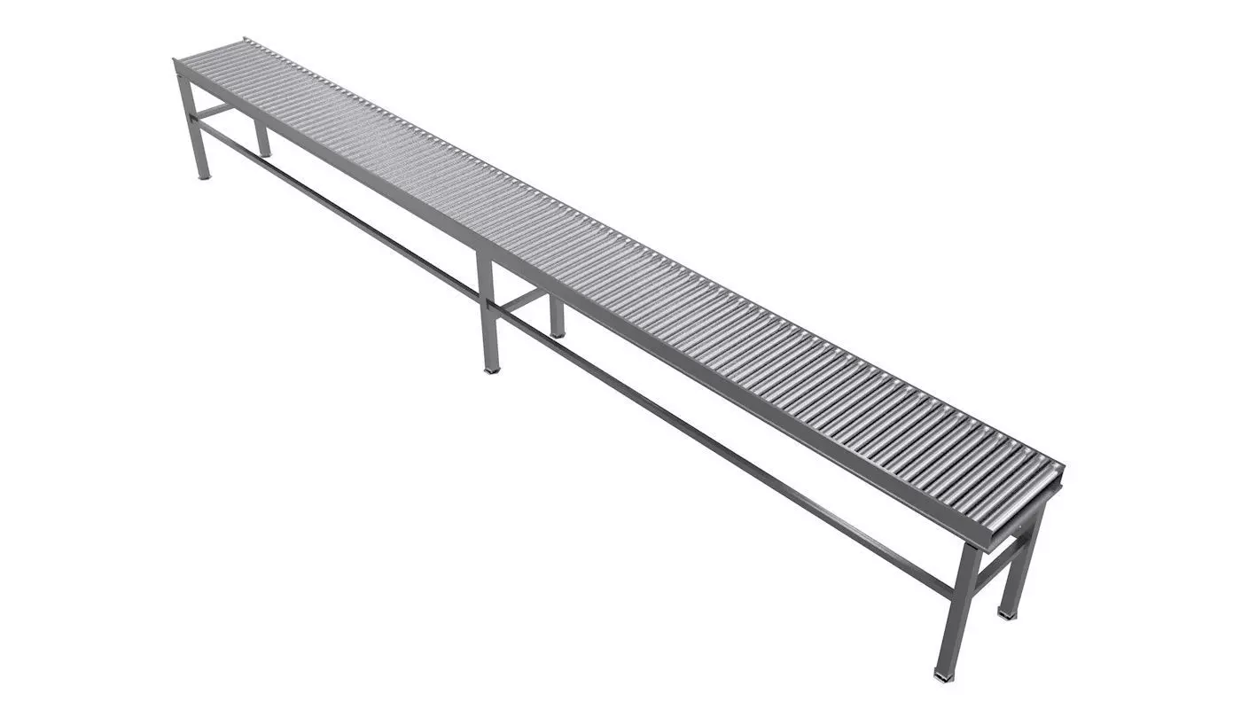 Roller Conveyor Low-poly 3D model_0
