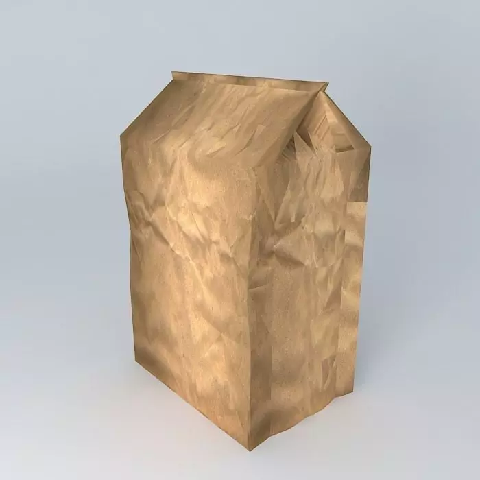 Coffee paper bag Free 3D model_0