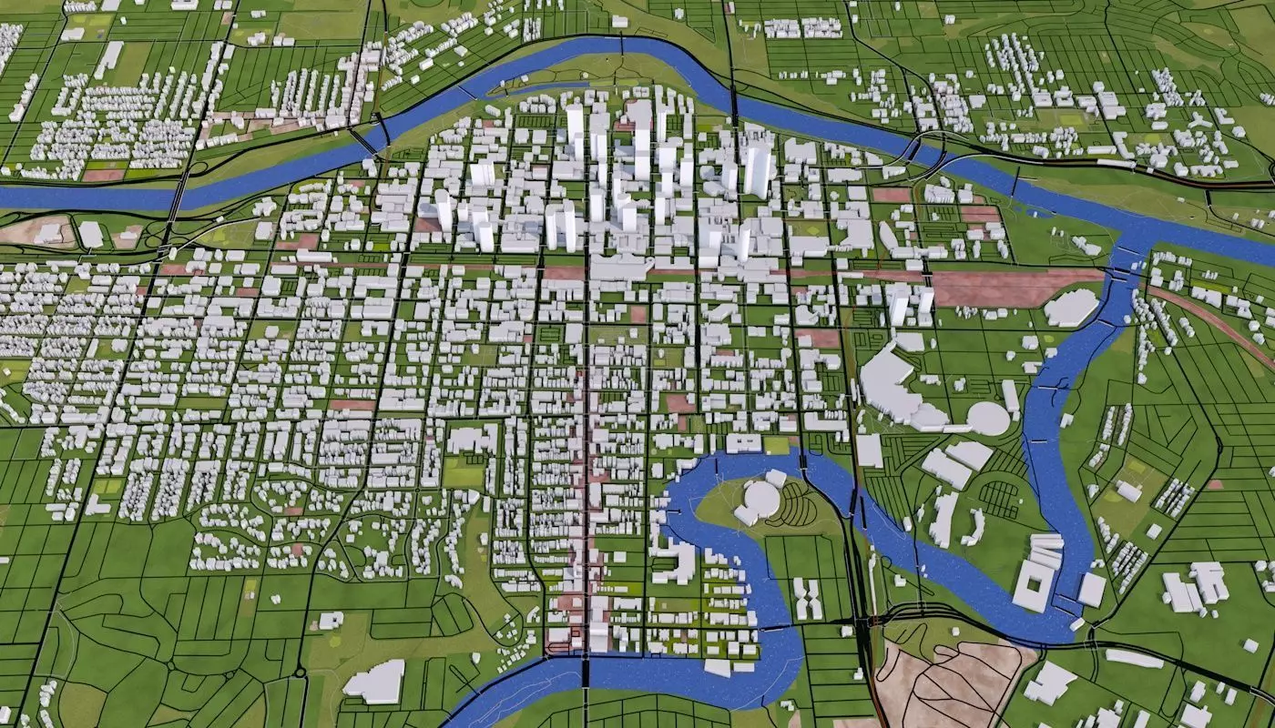Calgary City in Canada 3D model