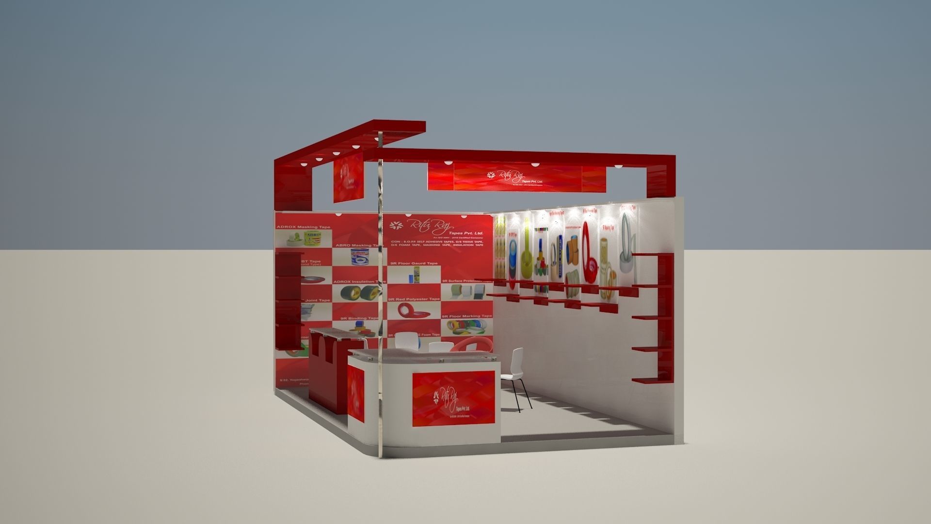 Exhibition stall  3D model_1