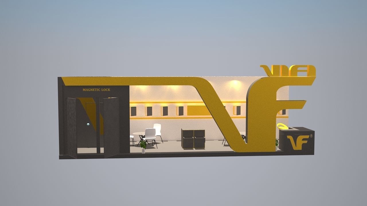 Exhibition stall  3D model_1
