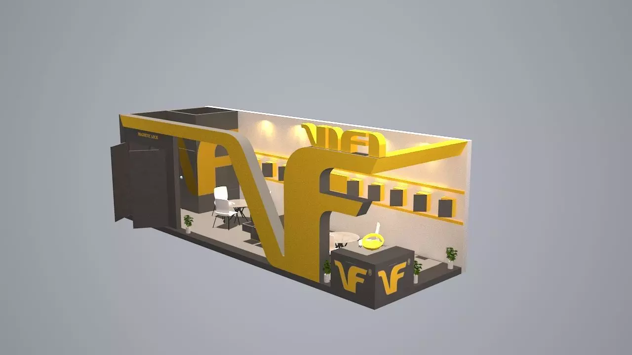 Exhibition stall  3D model_0