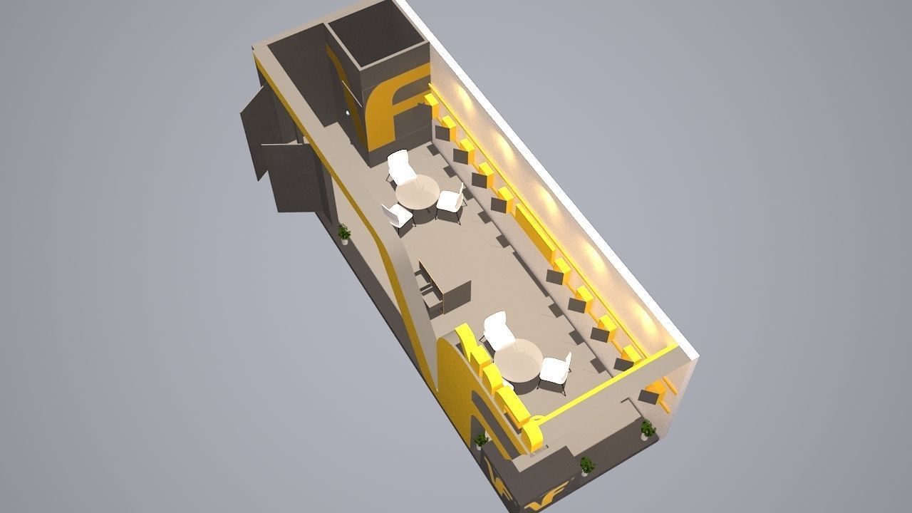 Exhibition stall  3D model_3
