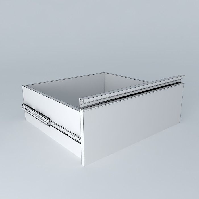 aluminum handle drawer Free 3D model_4