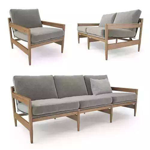 Roda ROAD Sofa Collection 3D Model 3D model