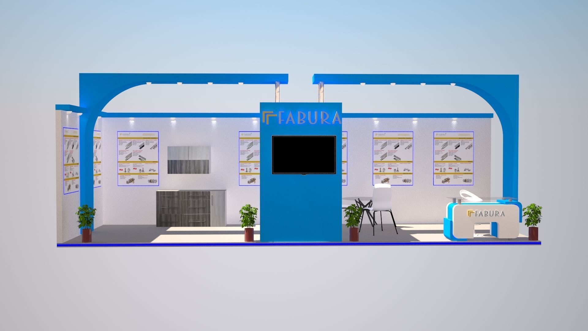 exhibition stall design 3D model_1