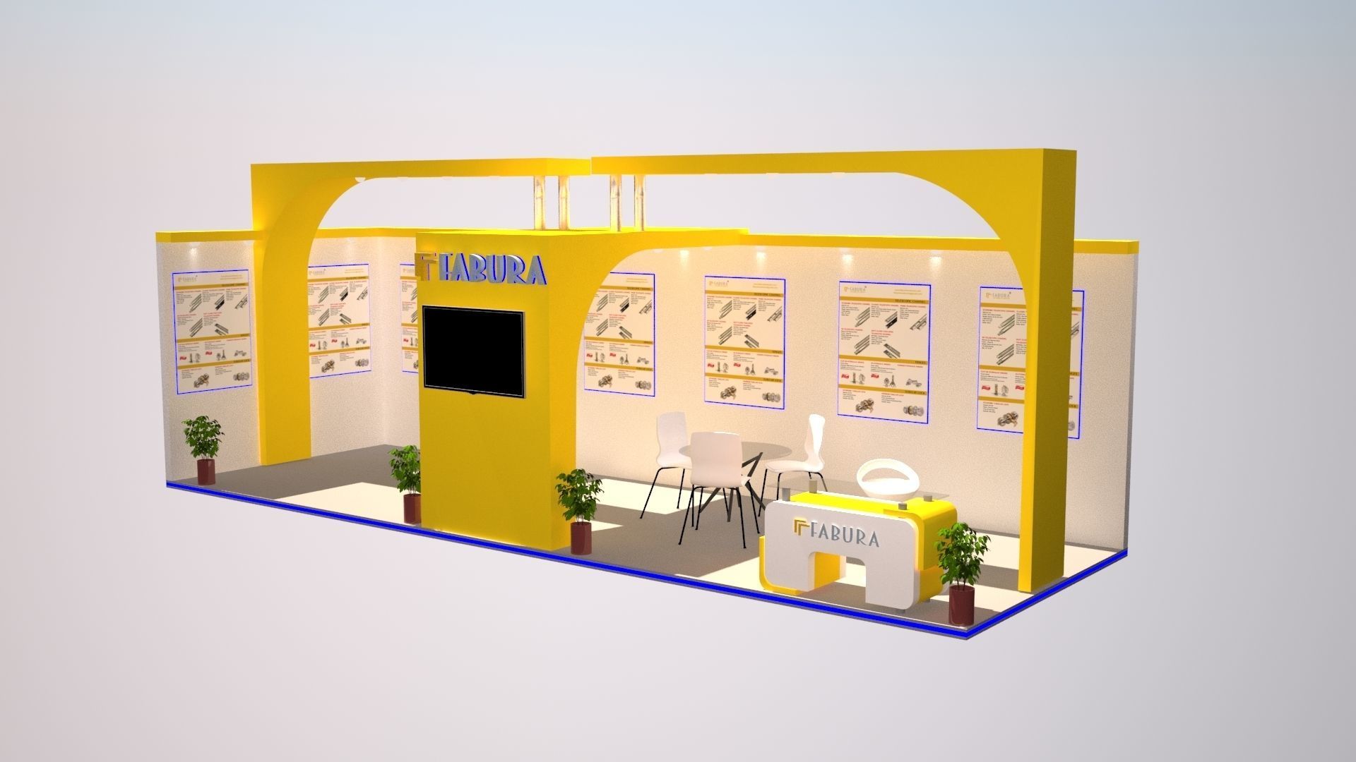 exhibition stall design 3D model_5