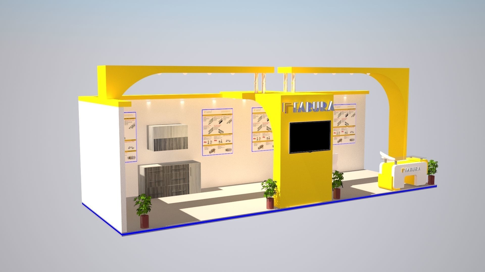 exhibition stall design 3D model_3
