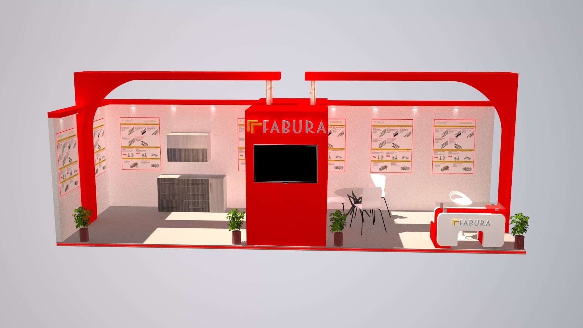 exhibition stall design 3D model_6