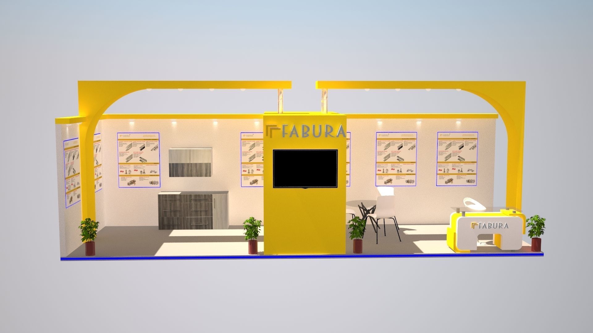 exhibition stall design 3D model_4