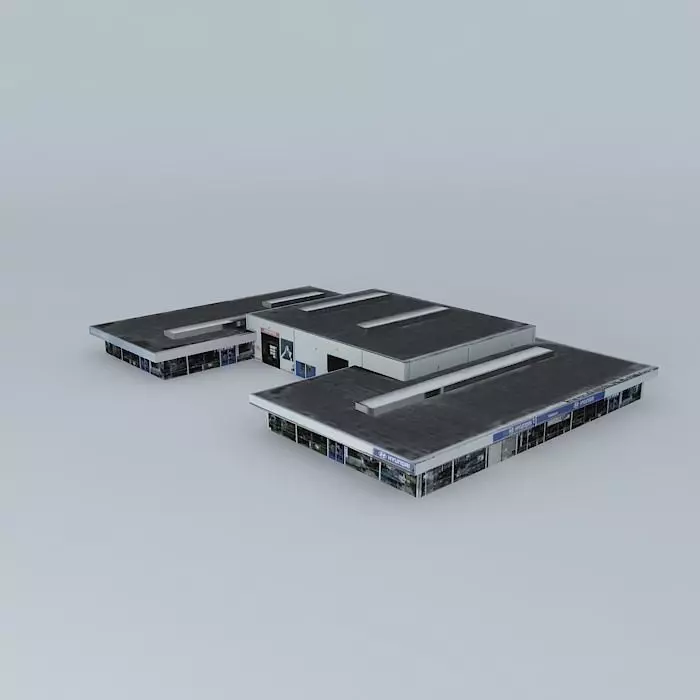 Autohuis Ridderkerk building Free 3D model_0