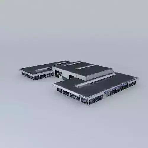 Autohuis Ridderkerk building Free 3D model