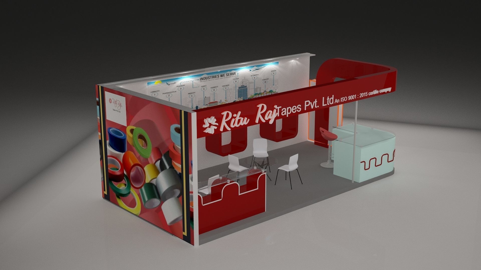 exhibition stall design 3D model_2