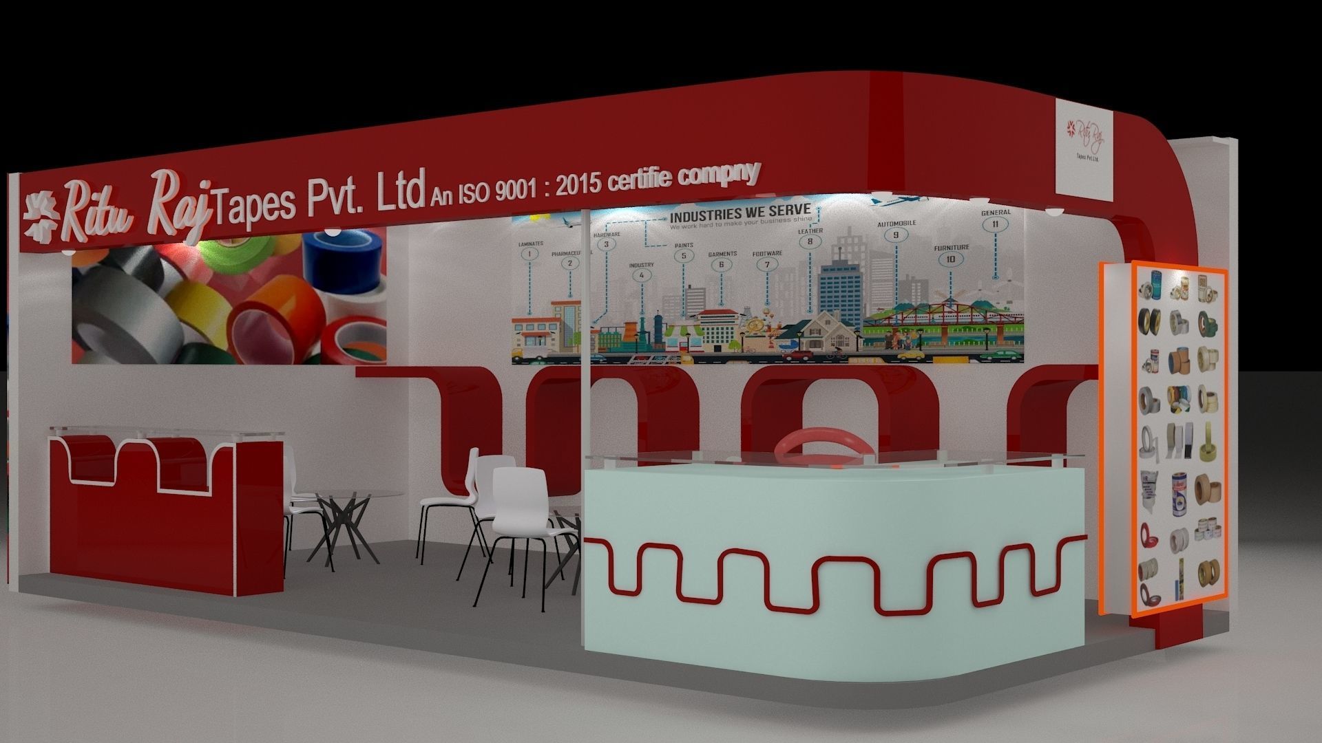 exhibition stall design 3D model_5