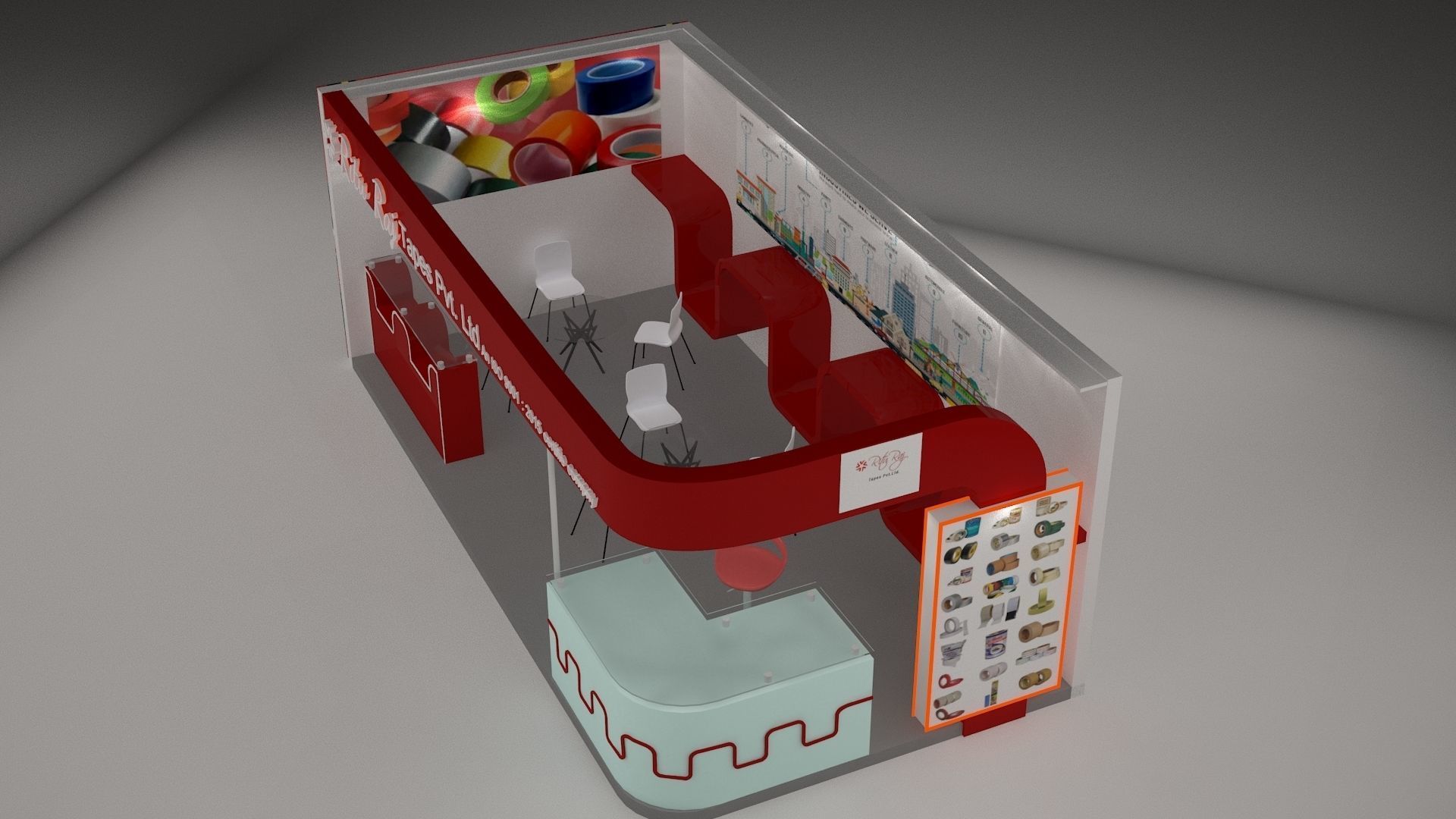 exhibition stall design 3D model_4