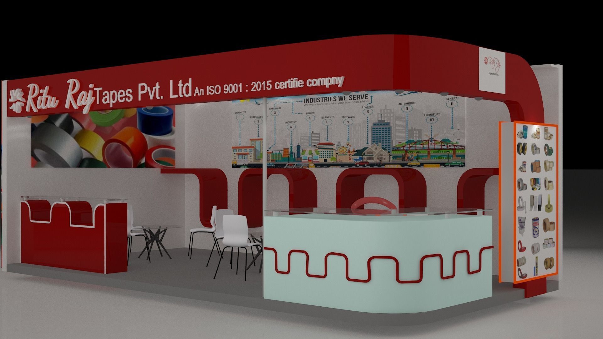 exhibition stall design 3D model_3