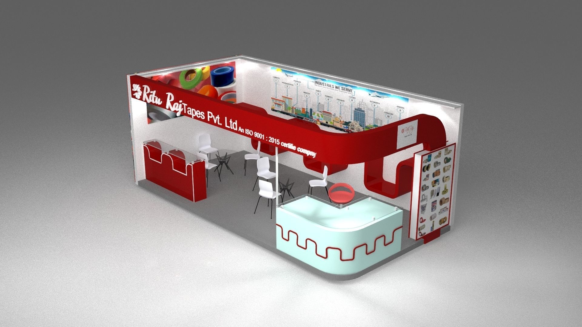 exhibition stall design 3D model_6
