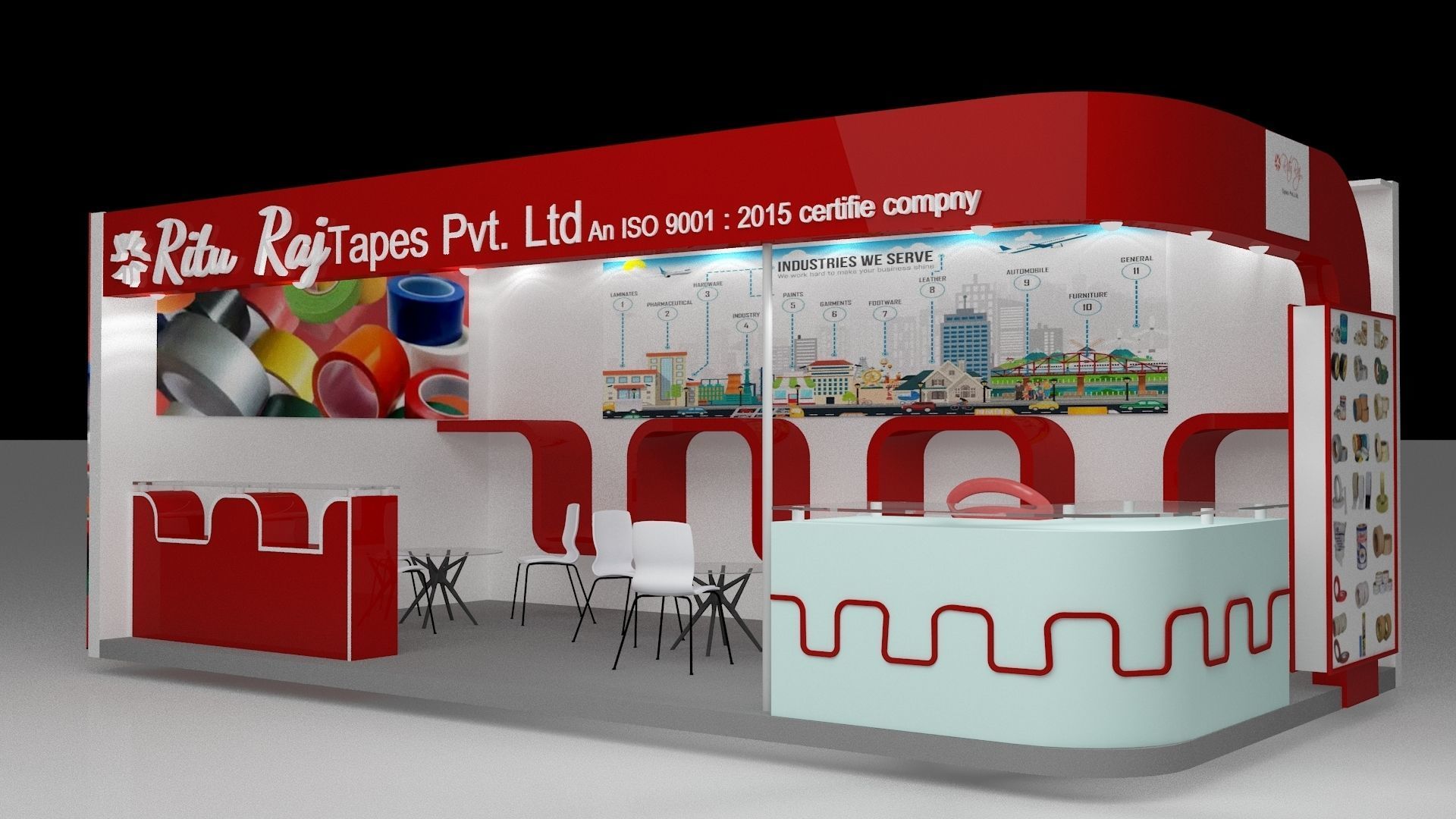 exhibition stall design 3D model_8