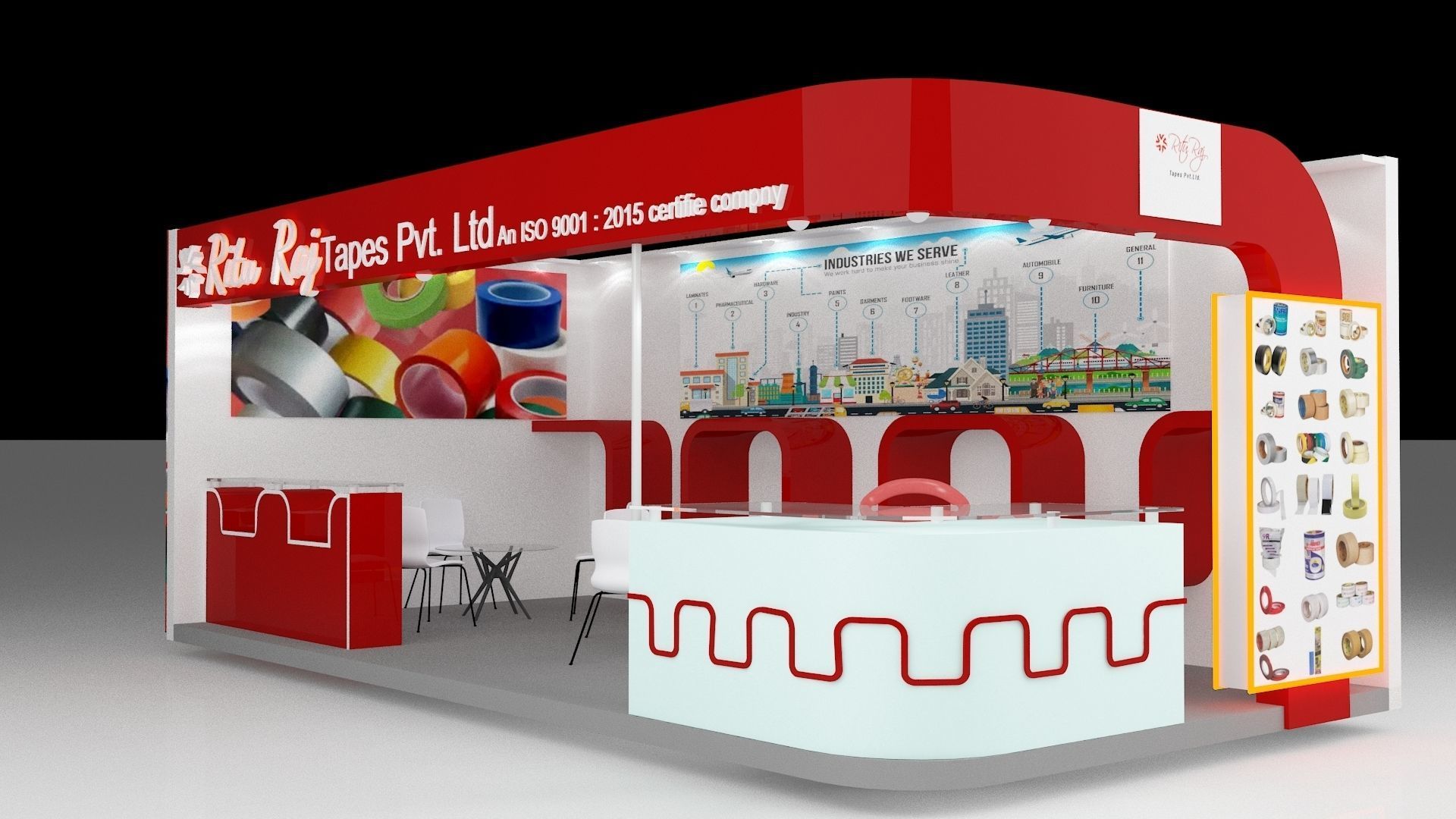 exhibition stall design 3D model_1