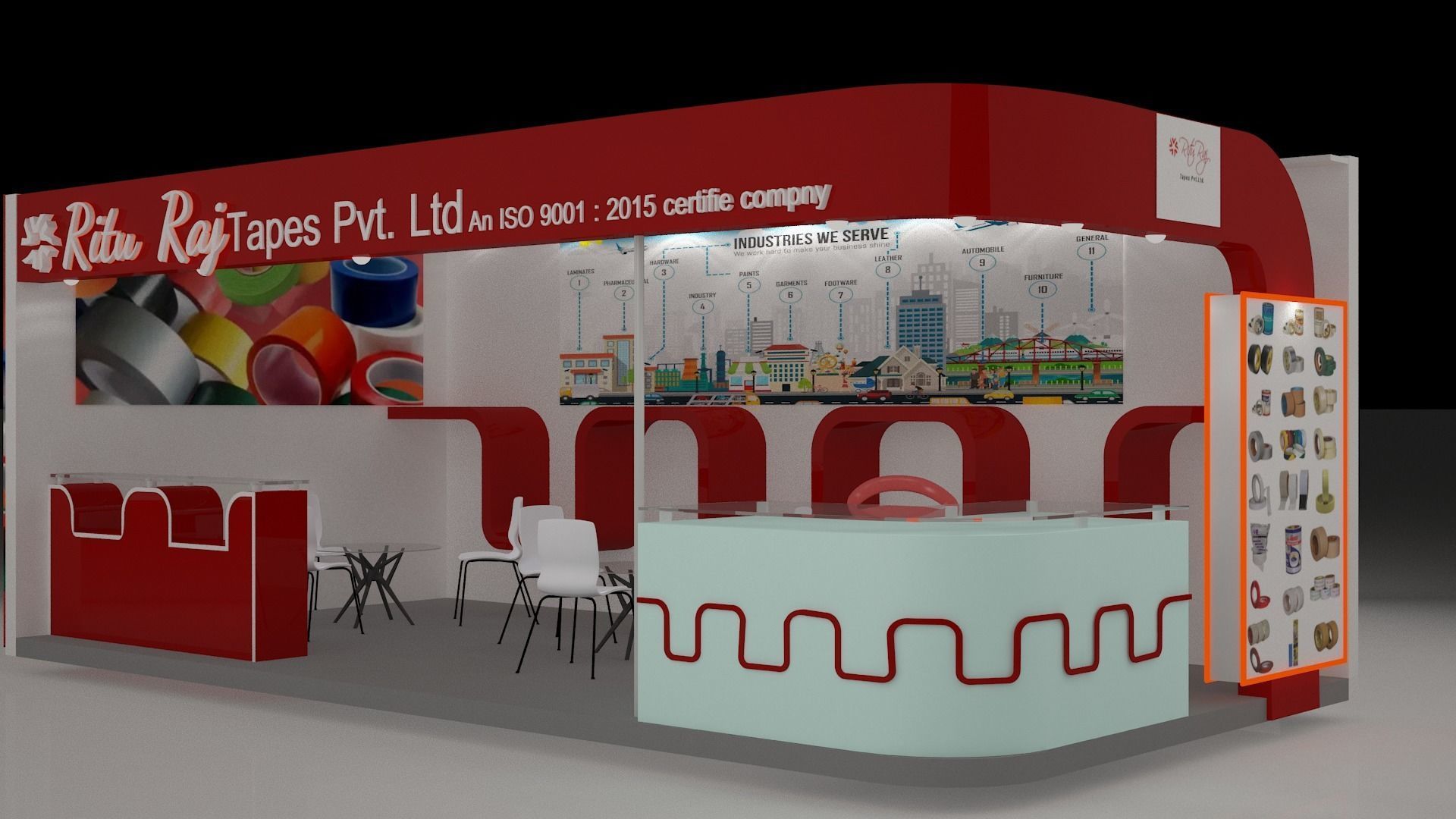 exhibition stall design 3D model_10