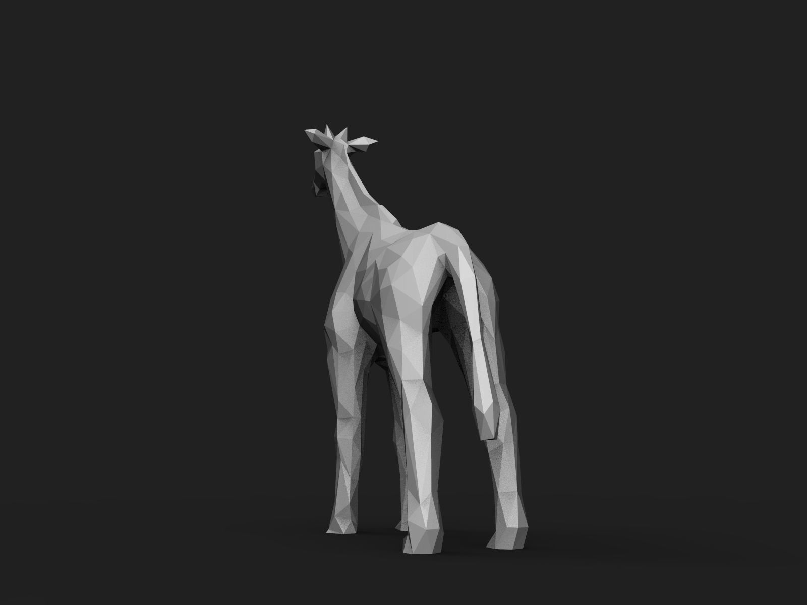 Giraffe Low Poly 3D print model_11