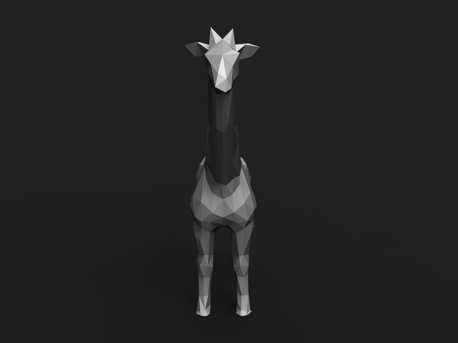 Giraffe Low Poly 3D print model_6