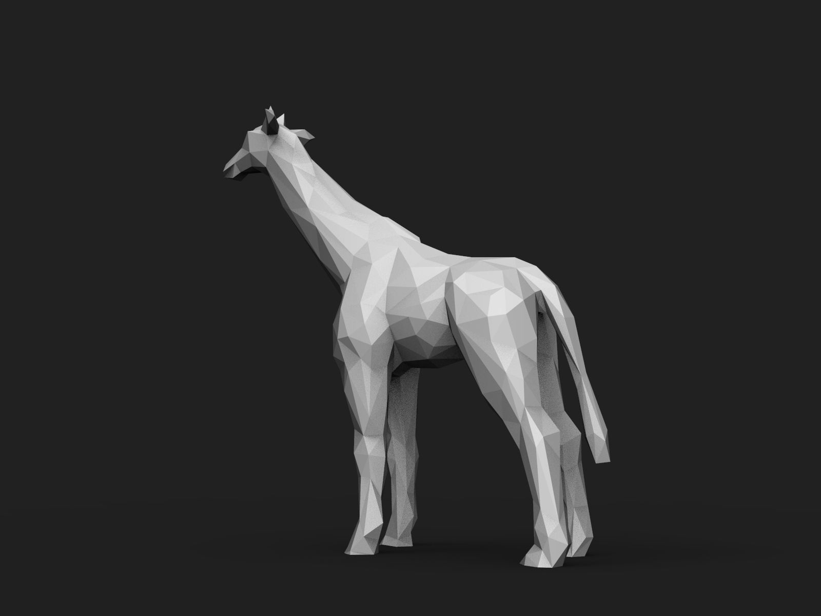 Giraffe Low Poly 3D print model_9