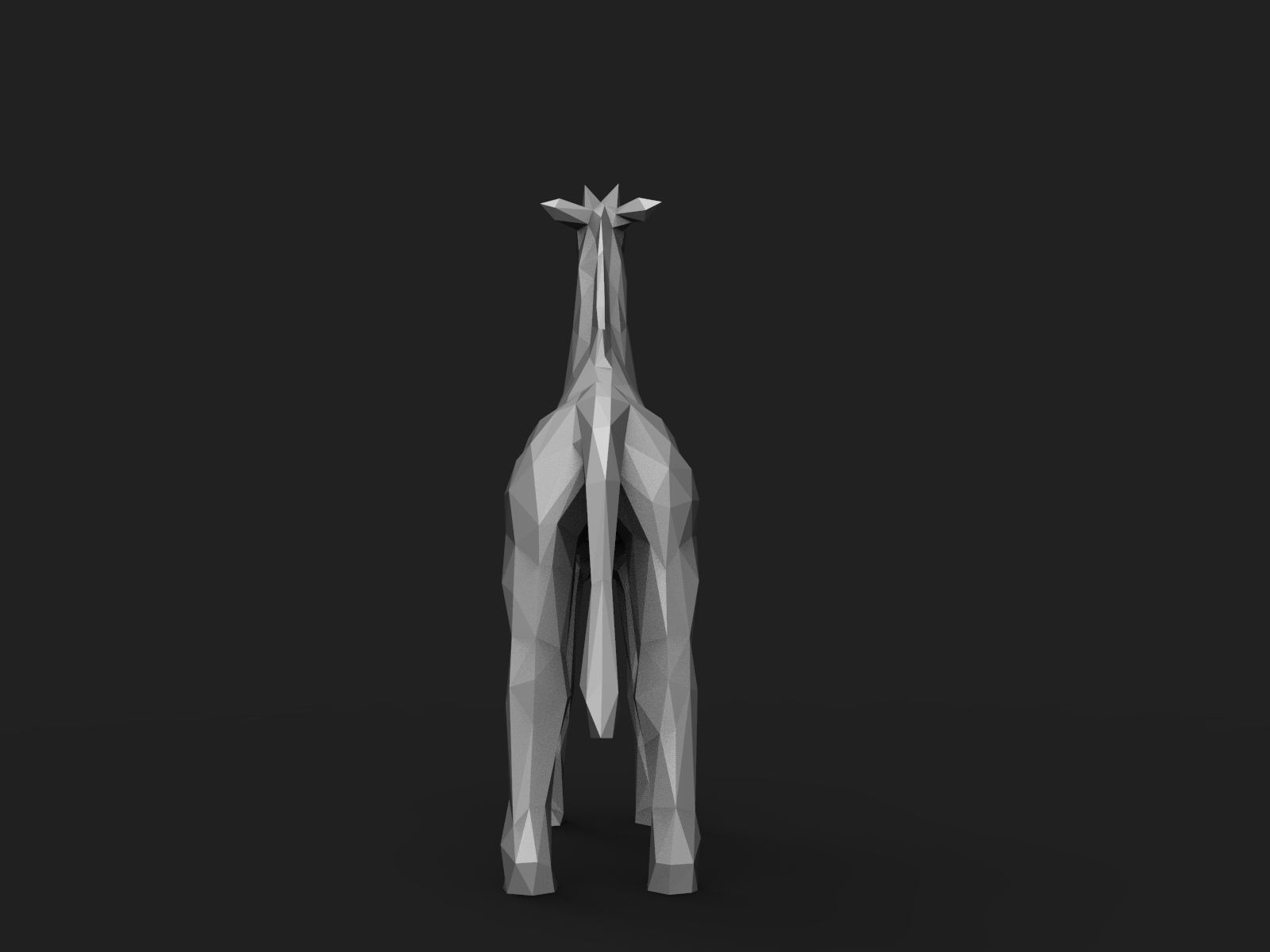 Giraffe Low Poly 3D print model_12