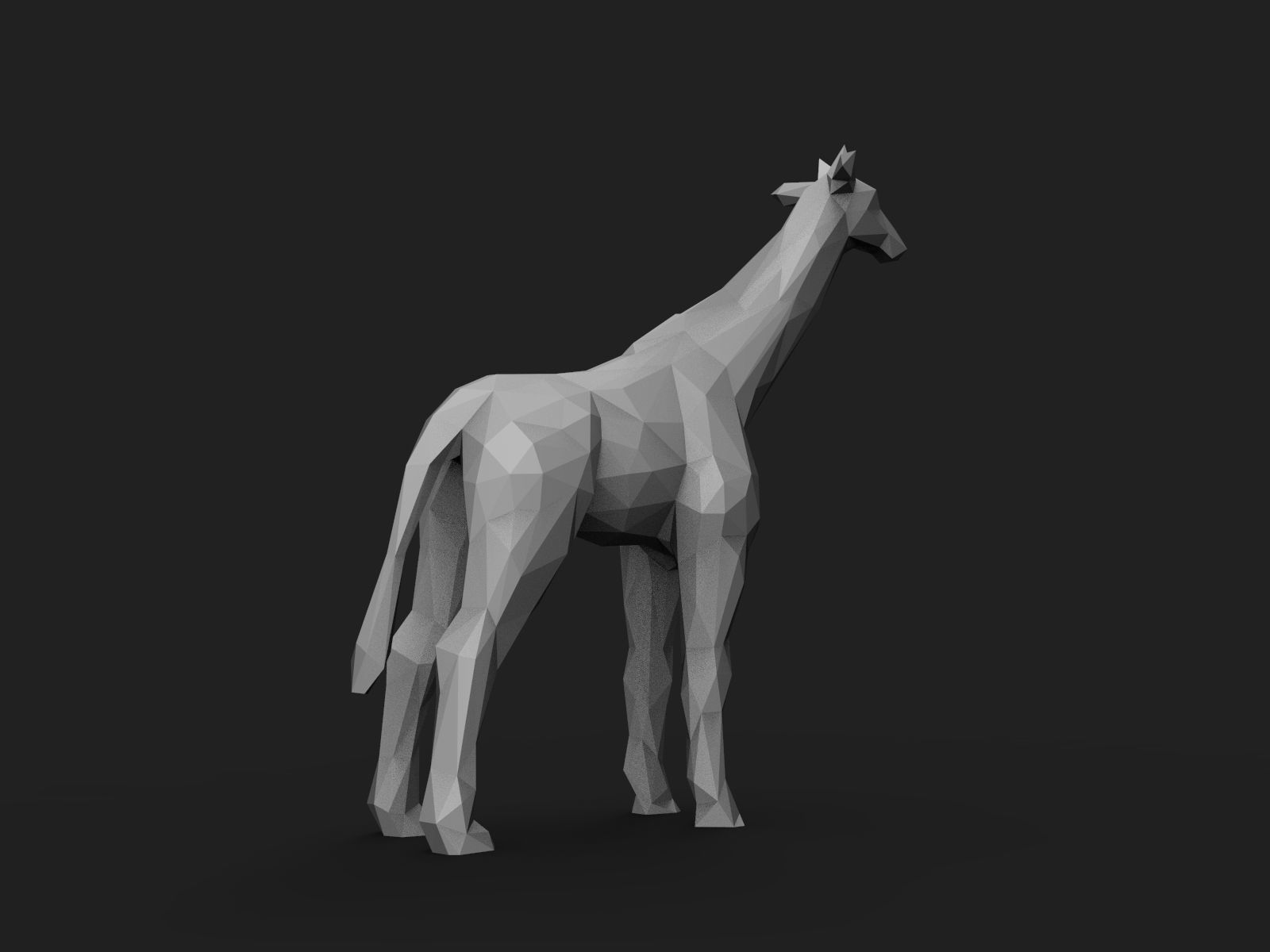 Giraffe Low Poly 3D print model_2