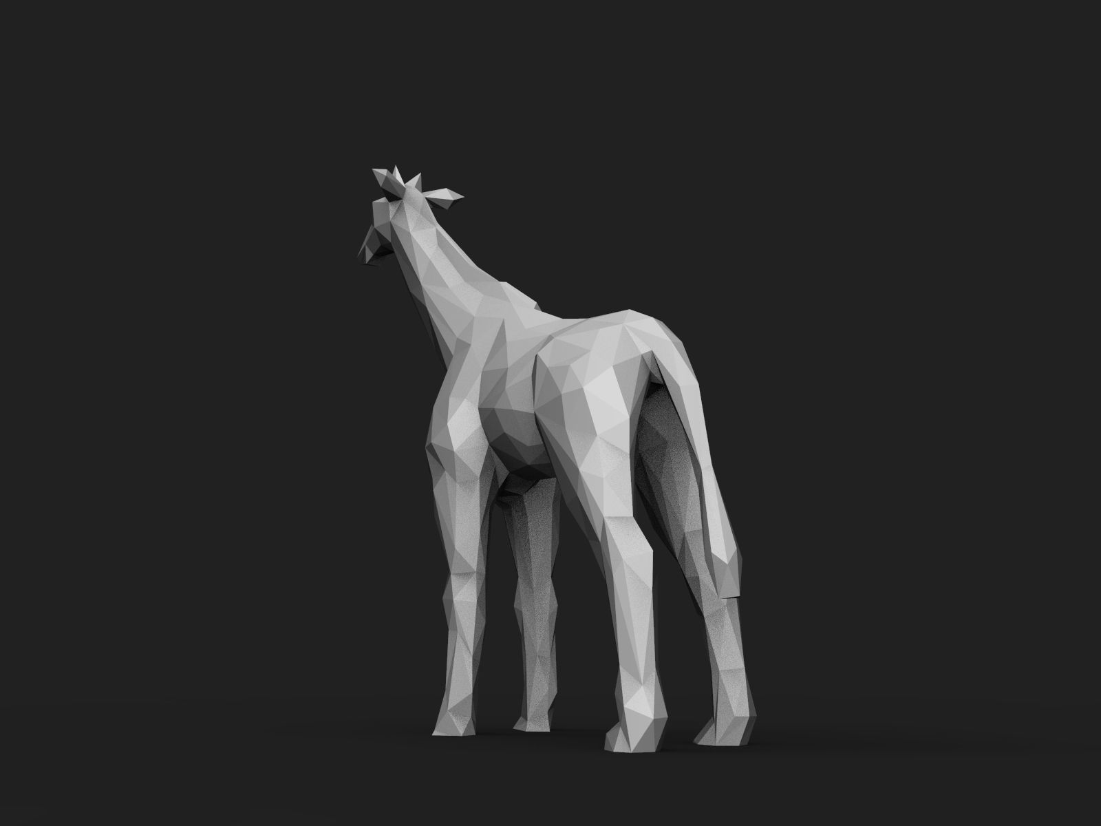 Giraffe Low Poly 3D print model_10