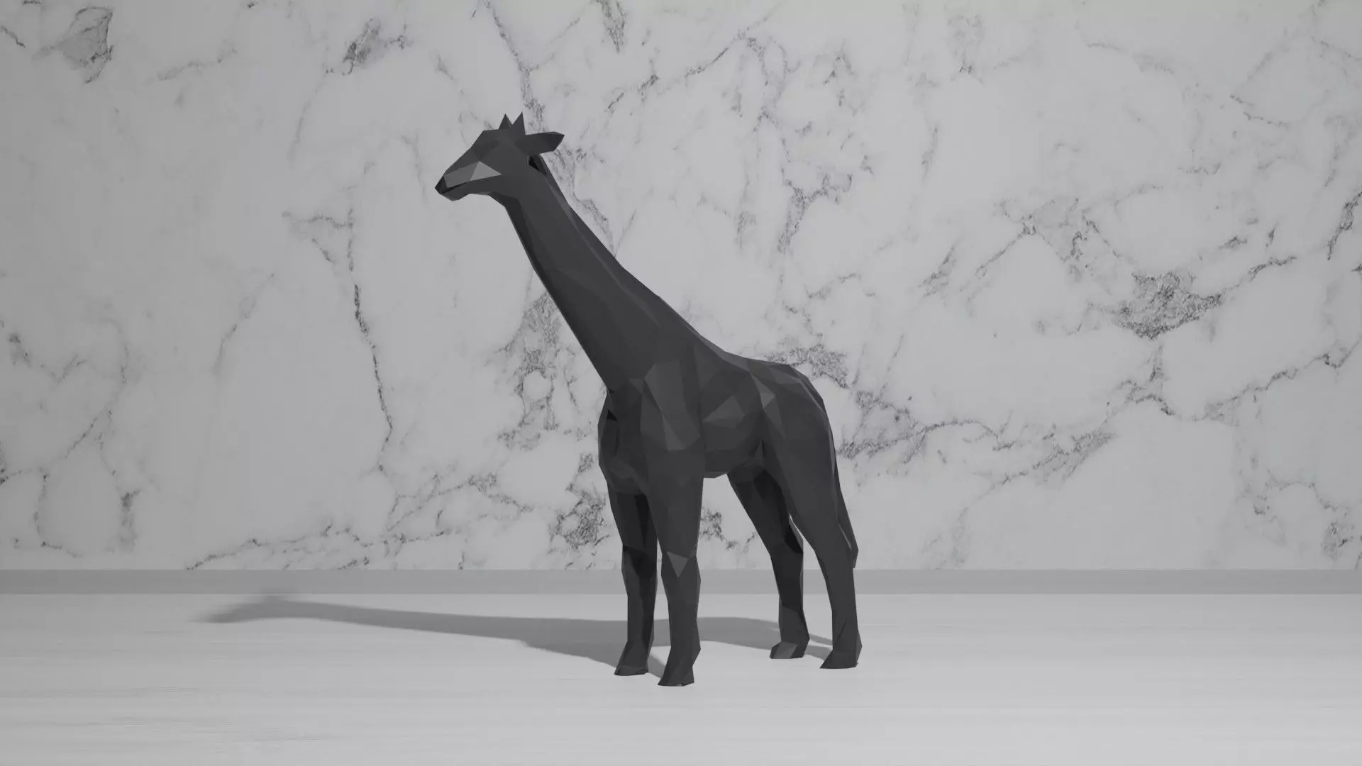 Giraffe Low Poly 3D print model_0