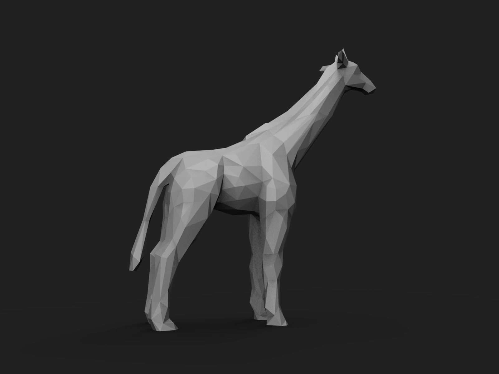 Giraffe Low Poly 3D print model_3