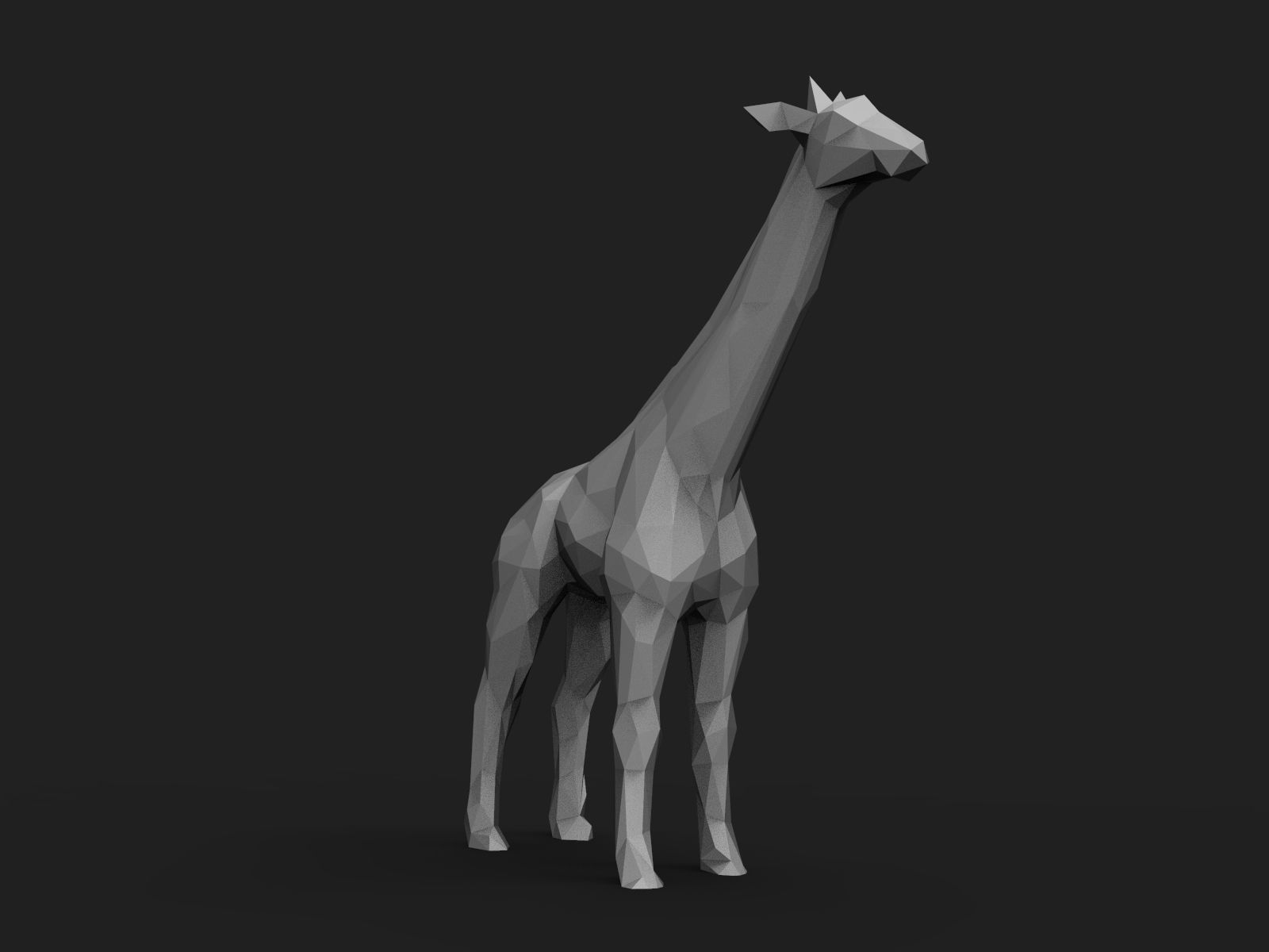 Giraffe Low Poly 3D print model_5