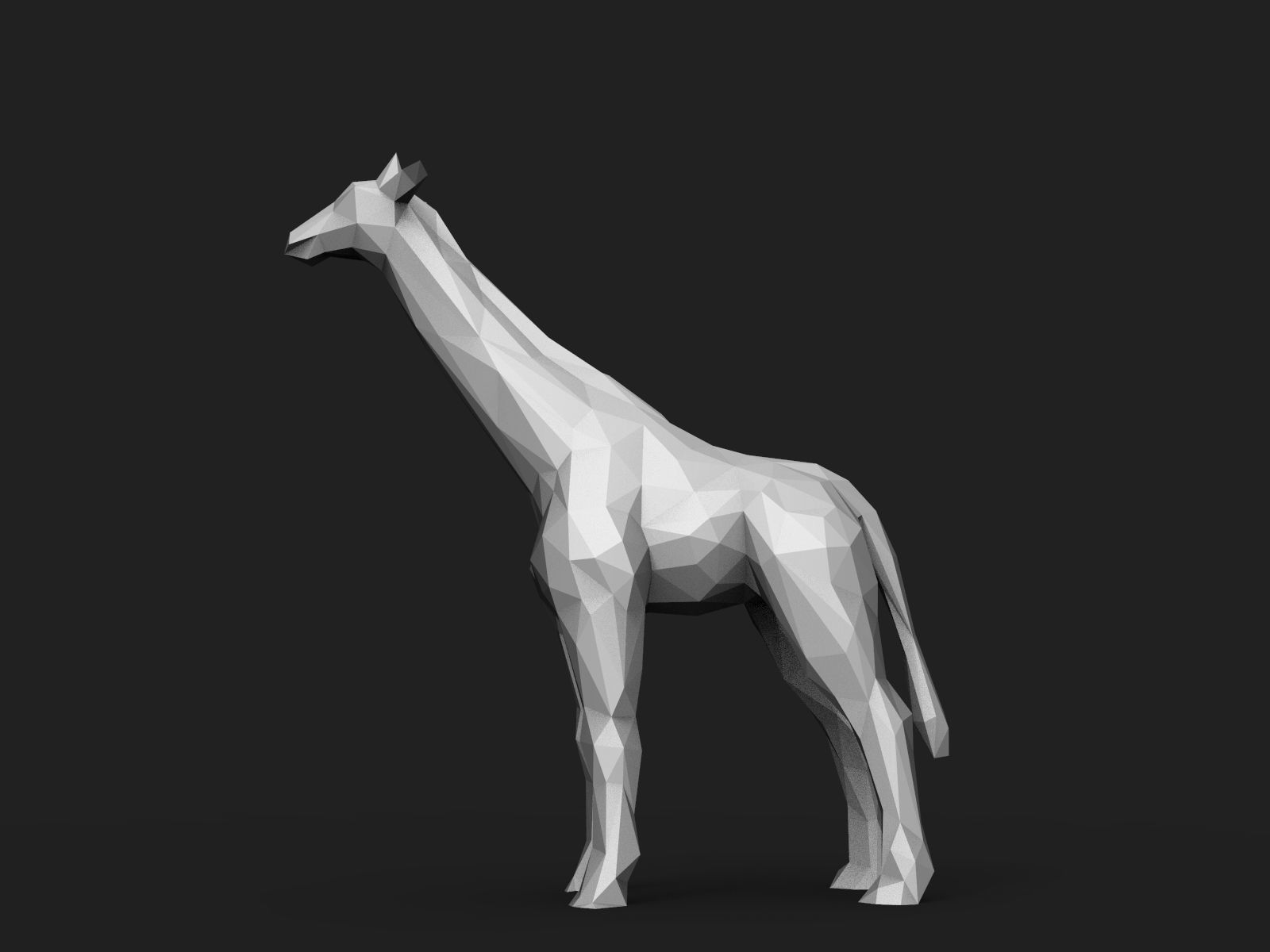 Giraffe Low Poly 3D print model_8