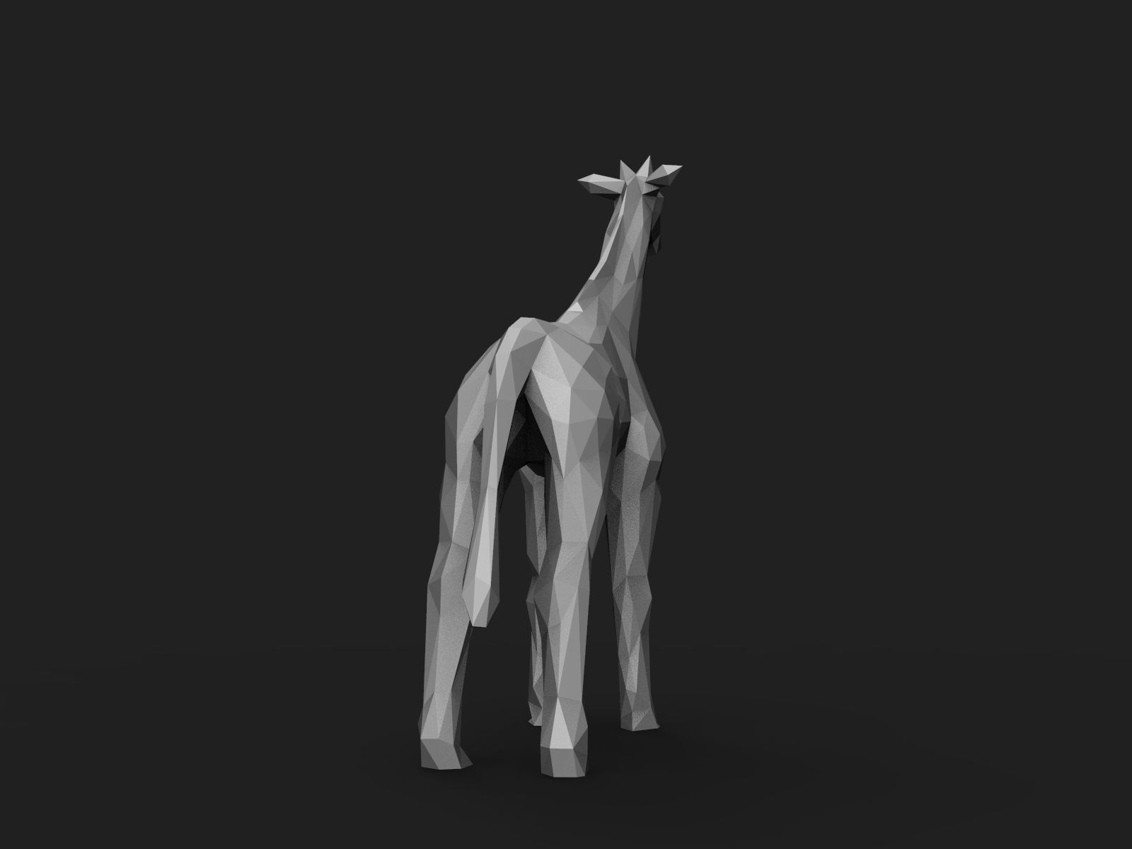 Giraffe Low Poly 3D print model_13