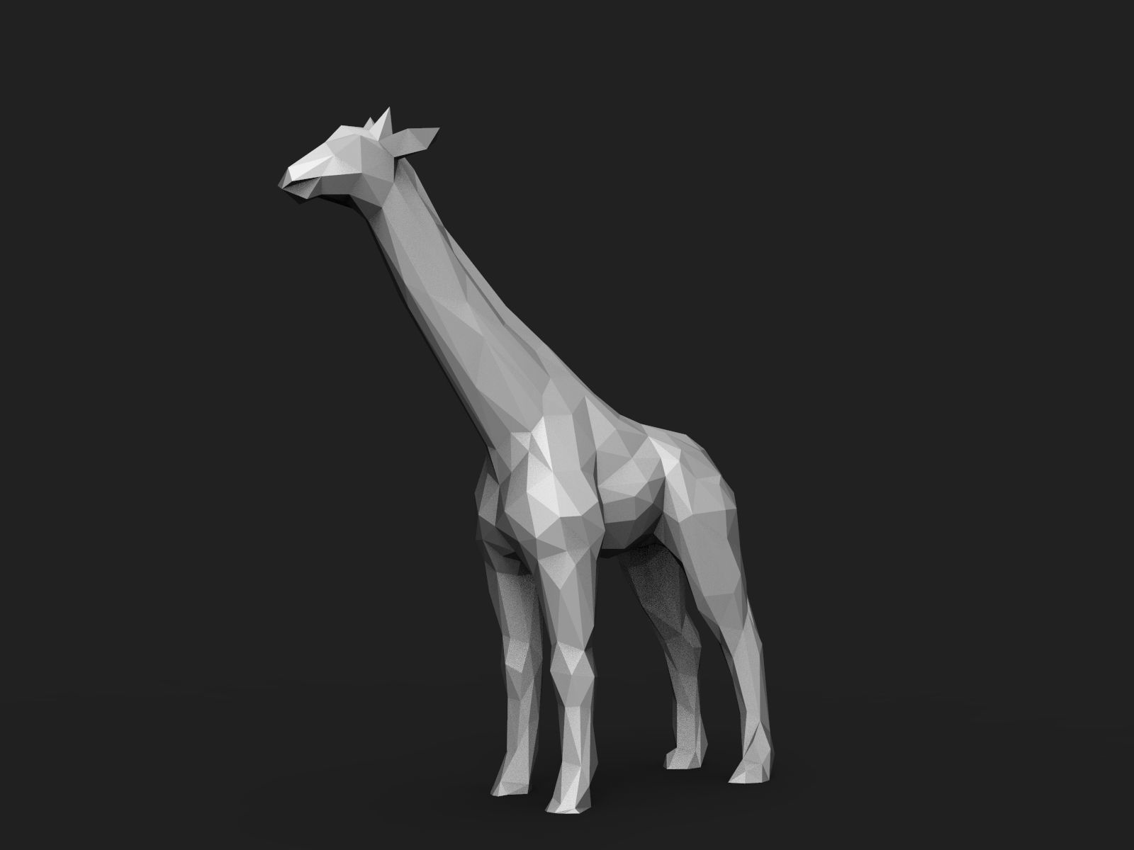 Giraffe Low Poly 3D print model_1