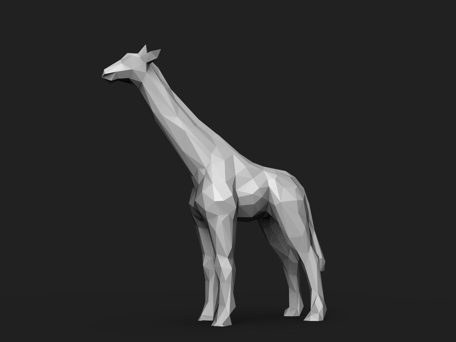 Giraffe Low Poly 3D print model_7