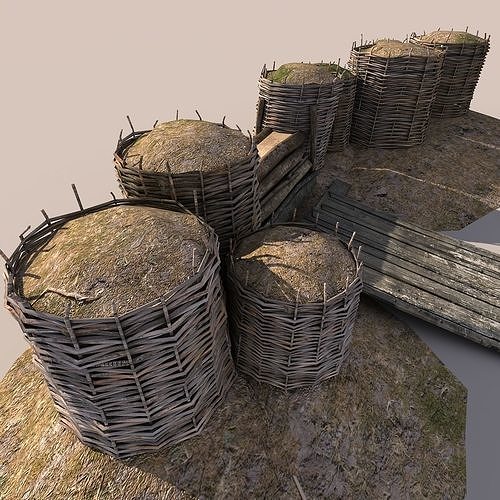 Wicker Barrier 3D model