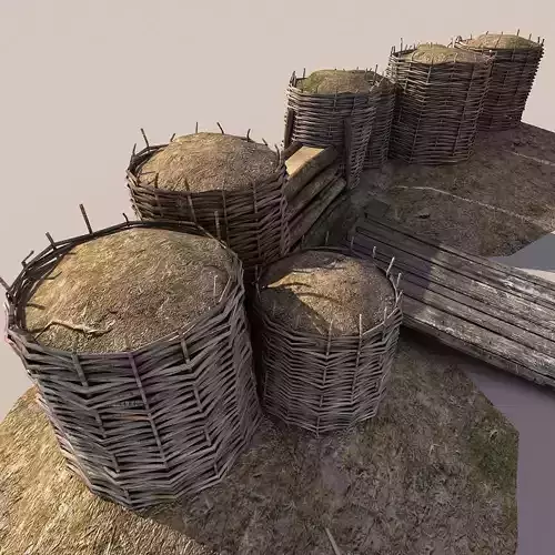 Wicker Barrier 3D model
