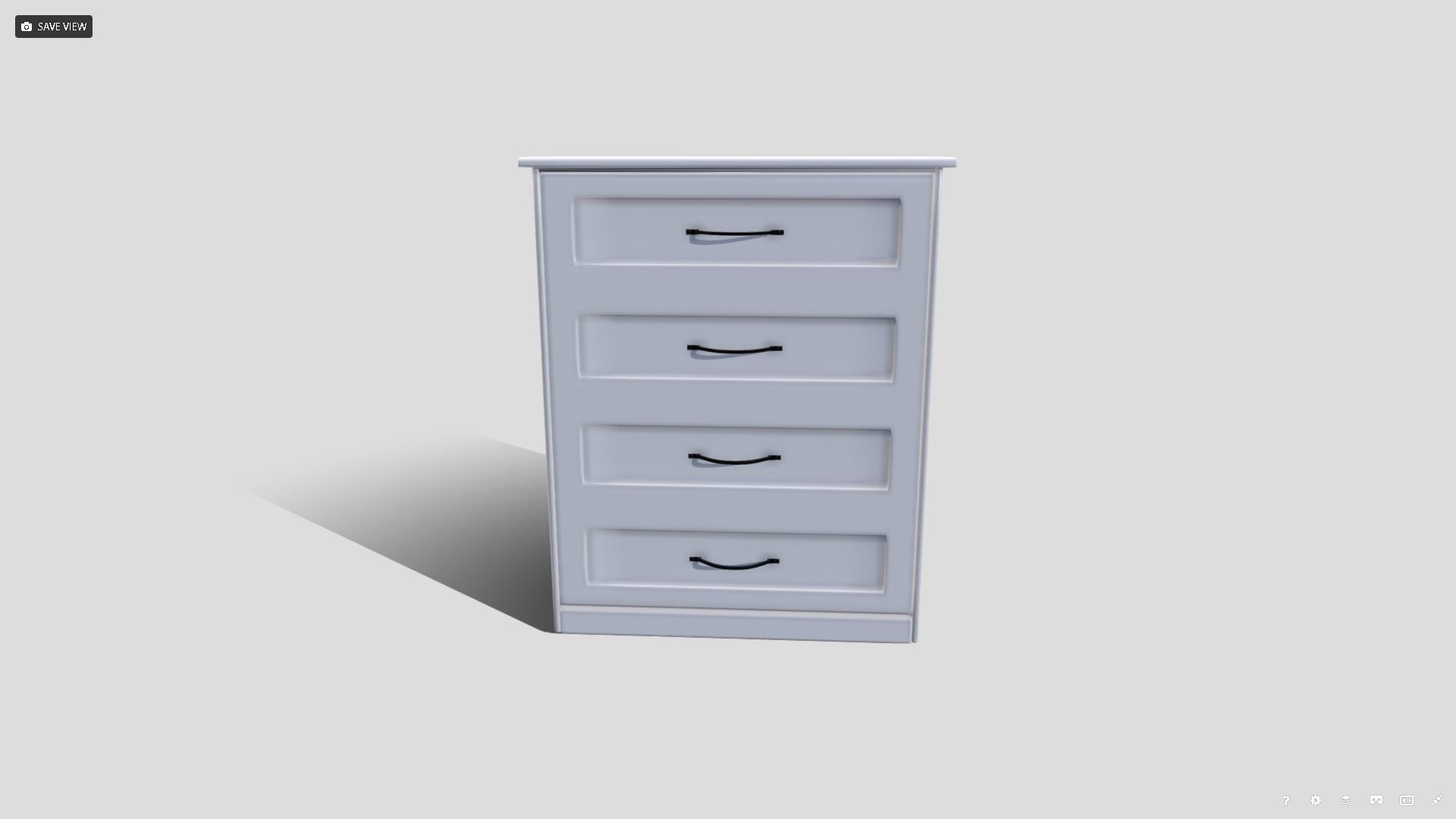 Drawers chest of Low-poly 3D model_1
