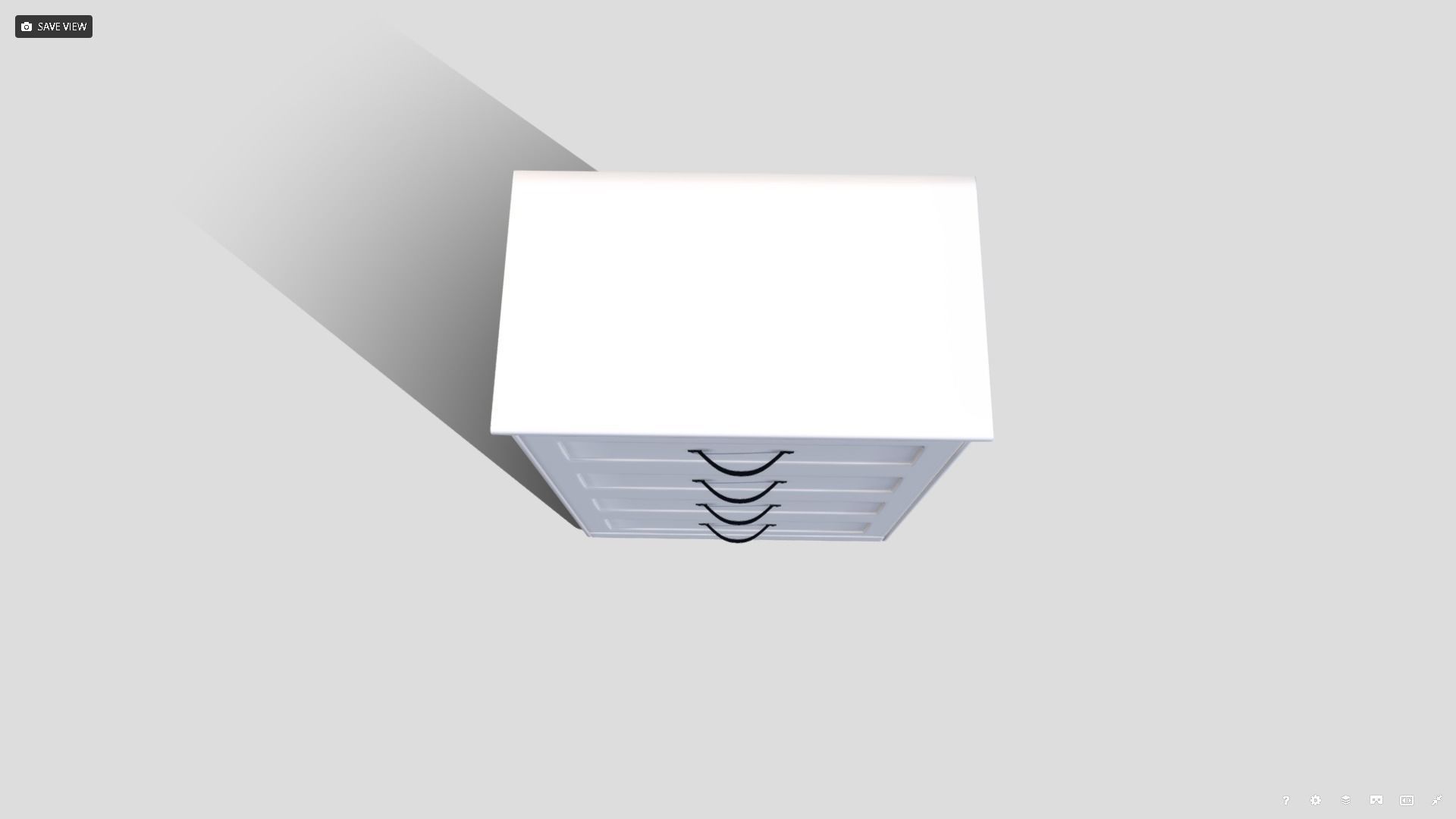 Drawers chest of Low-poly 3D model_4