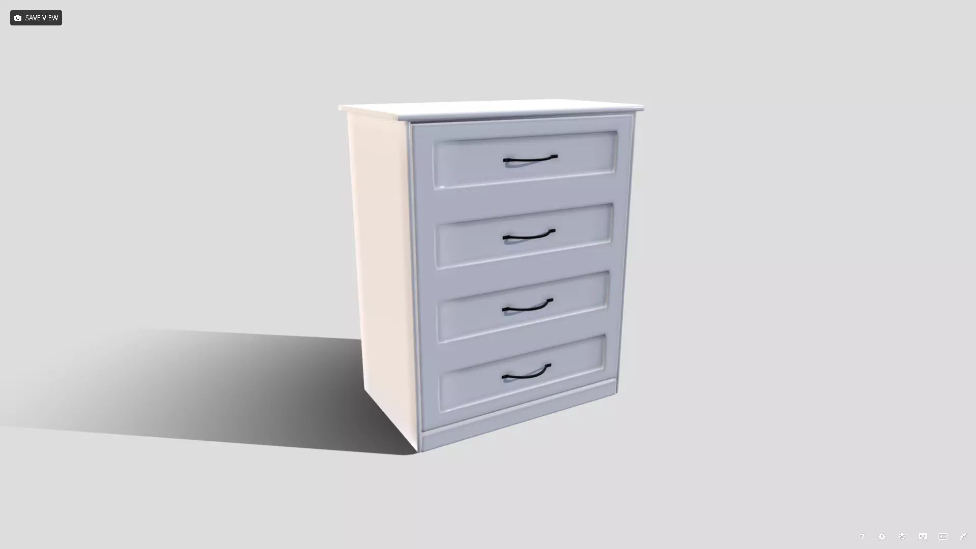Drawers chest of Low-poly 3D model_0