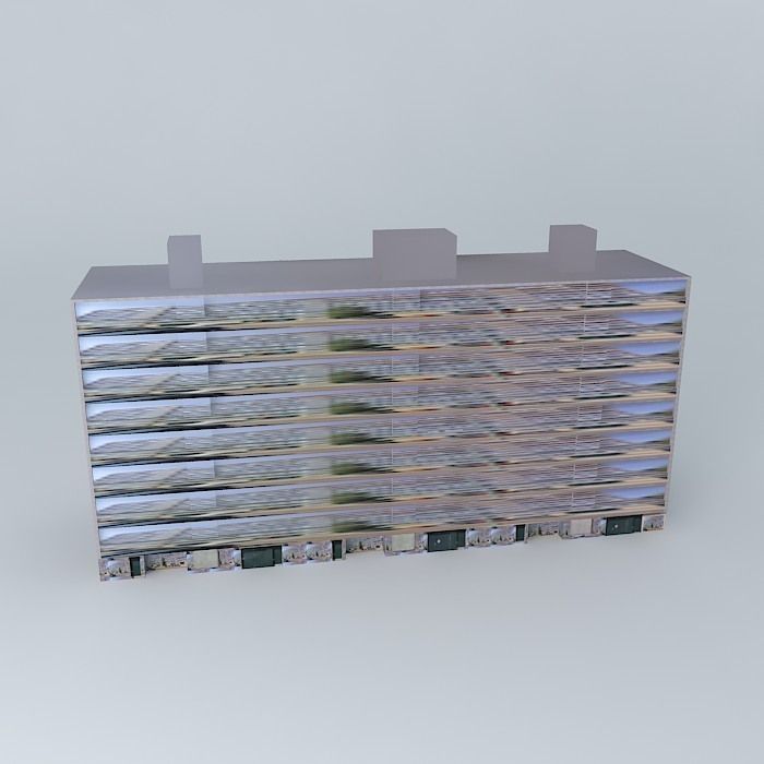 Maassluis Merellaan portiekflat Free 3D model_2