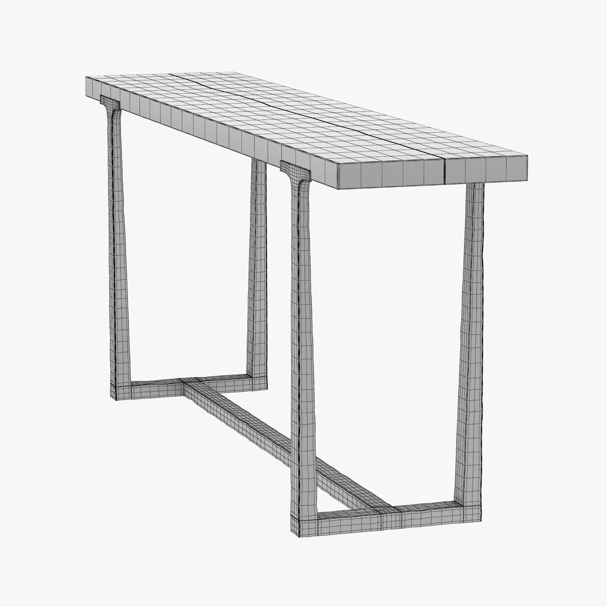T-BRACE CONSOLE TABLE 3D model_4