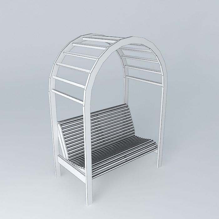 Arbor Bench Free 3D model_3