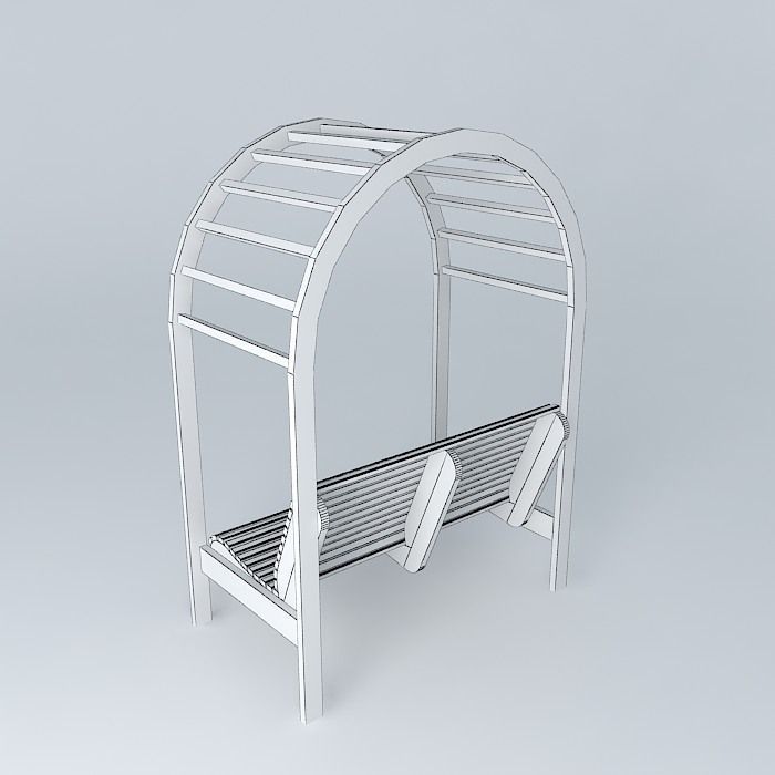 Arbor Bench Free 3D model_4